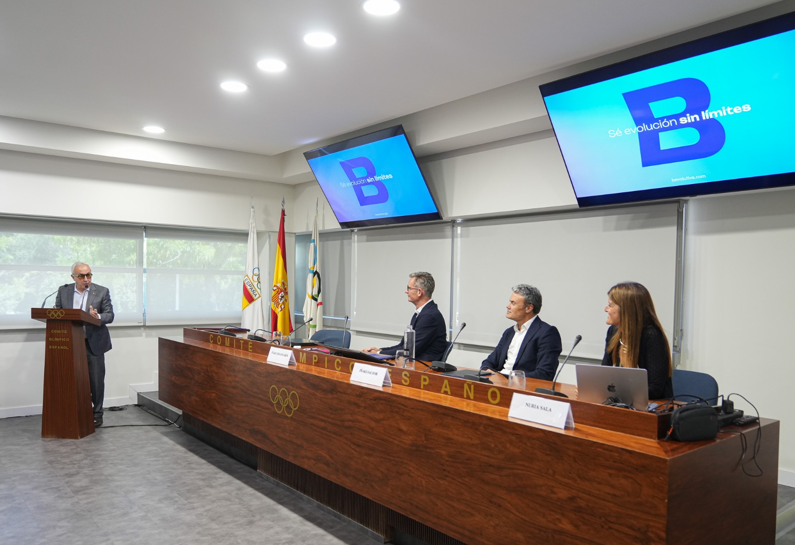 Un momento de la presentación en la sede del Comité Olímpico Español